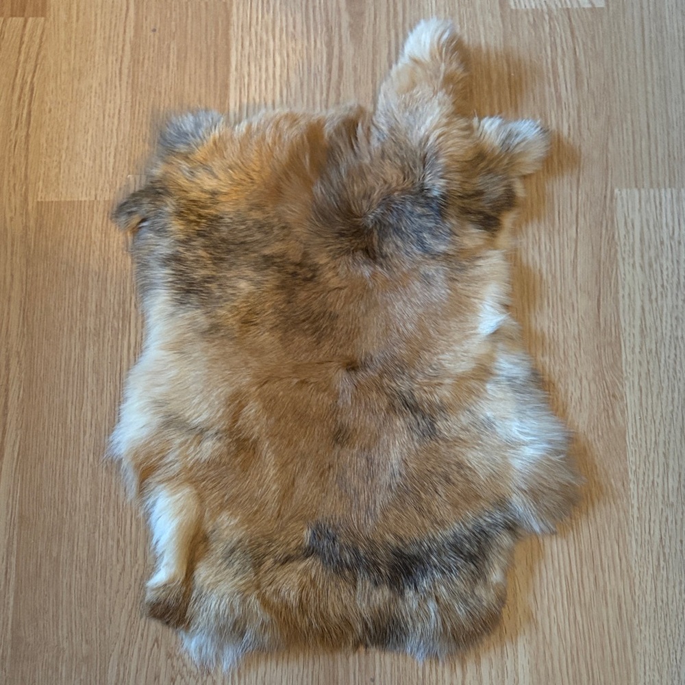 A220 Brown Tan Rabbit Fur Pelt for Crafts